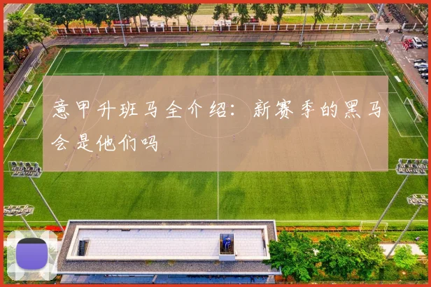 意甲升班马全介绍：新赛季的黑马会是他们吗