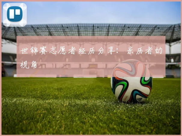 世锦赛志愿者经历分享：亲历者的视角